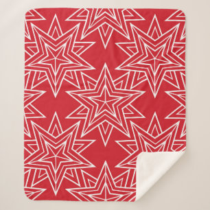 Geometric stars,  vintage seamless pattern,  chris sherpa blanket