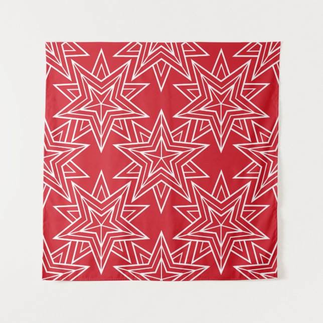 Geometric stars,  vintage seamless pattern,  chris tapestry (Front)