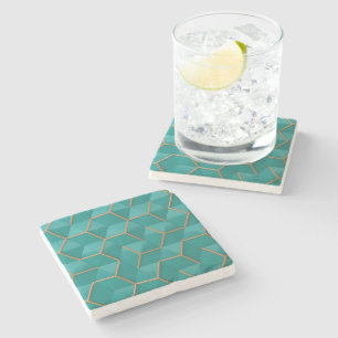 geometric stone coaster