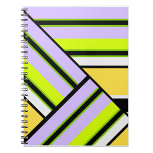Geometric, stripe notebook