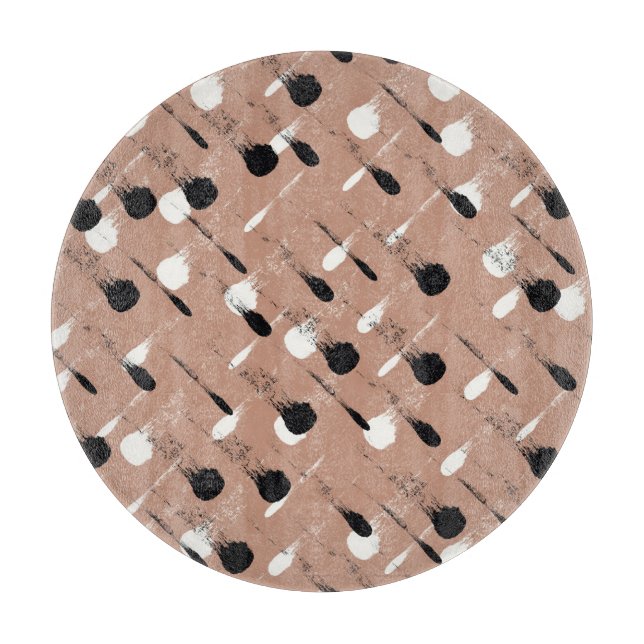 Geometric Stripes Brown Seamless Pattern Cutting Board (Front)