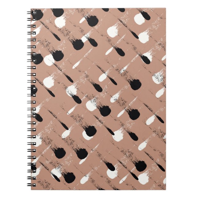 Geometric Stripes Brown Seamless Pattern Notebook (Front)