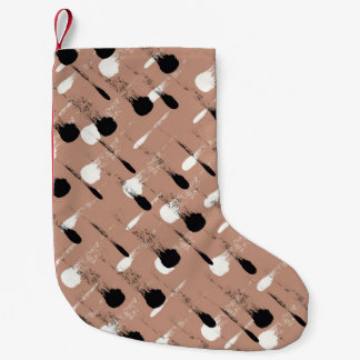 Geometric Stripes Brown Seamless Pattern Small Christmas Stocking