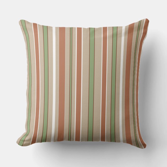 Geometric Stripes Modern with any Colour Throw Pillow (Front)