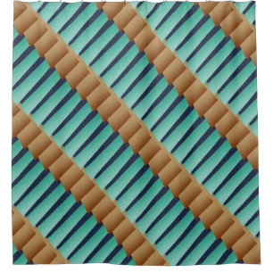 Geometric Stripes/Turquoise Tan & Blue
