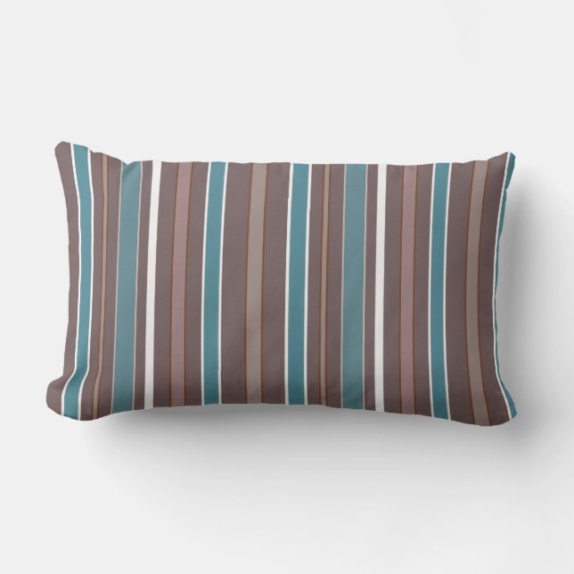 Geometric Stripes with any Colour Lumbar Pillow (Front)