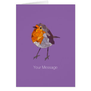 Geometric Style Red Robin