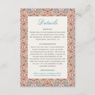 Geometric Style Sparkles Copper Metallic Wedding Enclosure Card