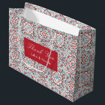 Geometric Style Sparkles Copper Metallic Wedding Large Gift Bag<br><div class="desc">Beautiful Invitation to celebrate Special occasions and festivals comes with digital and E-invitation as per your request. We would love to replicate our designs to make multiple products like rsvp cards, labels envelopes, and more. Customization is available for ready to print on request at info@shamaurcreatif@gmail.com. Look Forward to hearing from...</div>