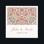 Geometric Style Sparkles Copper Metallic Wedding Napkin<br><div class="desc">Beautiful Invitation to celebrate Special occasions and festivals comes with digital and E-invitation as per your request. We would love to replicate our designs to make multiple products like rsvp cards, labels envelopes, and more. Customization is available for ready to print on request at info@shamaurcreatif@gmail.com. Look Forward to hearing from...</div>
