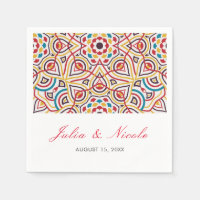 Geometric Style Sparkles Copper Metallic Wedding