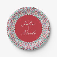 Geometric Style Sparkles Copper Metallic Wedding