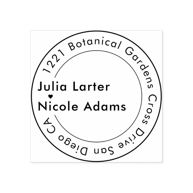 Geometric Style Sparkles Copper Metallic Wedding Rubber Stamp (Imprint)