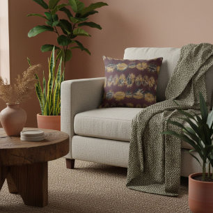  Geometric stylish contemporary elegant chic retro Throw Pillow