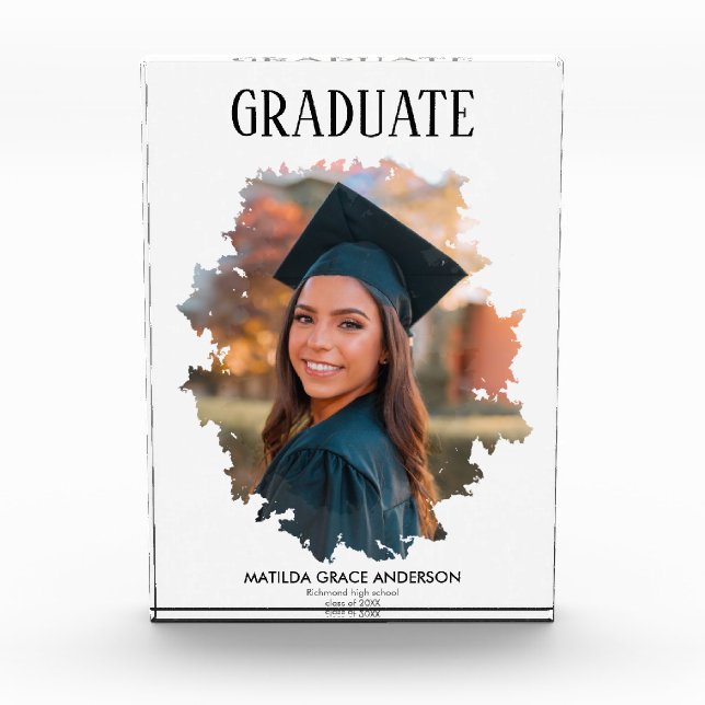Geometric stylish graduation photo block (Front)