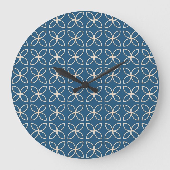 Geometric, stylish vintage background. large clock (Front)