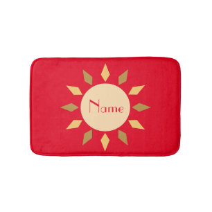 Geometric Sun  Circle Thunder_Cove     Bath Mat