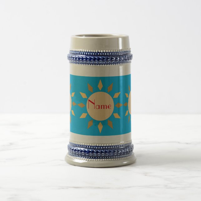 Geometric Sun  Circle Thunder_Cove  Beer Stein (Center)