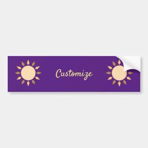 Geometric Sun Circle Thunder_Cove Bumper Sticker