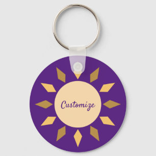 Geometric Sun Circle Thunder_Cove Keychain