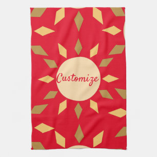 Geometric Sun Circle Thunder_Cove Kitchen Towel