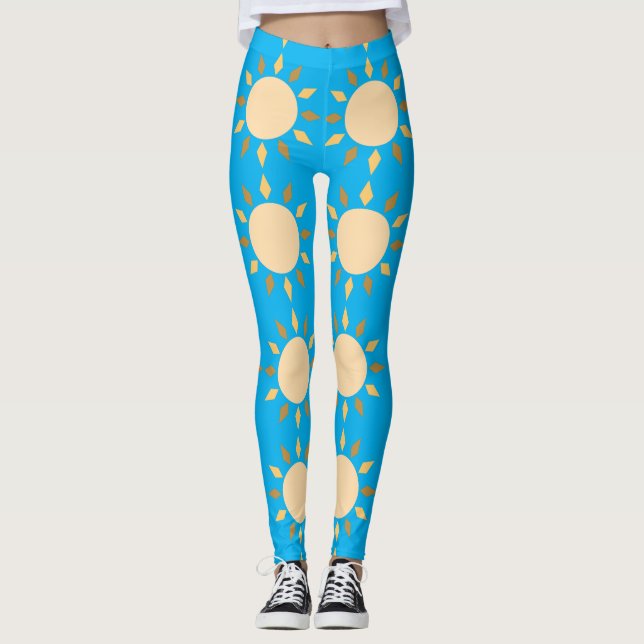 Geometric Sun  Circle Thunder_Cove  Leggings (Front)