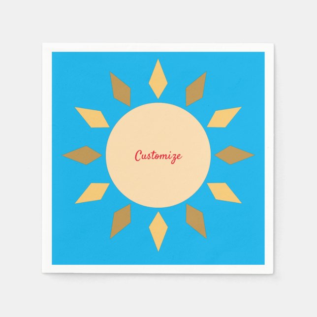 Geometric Sun  Circle Thunder_Cove  Napkin (Front)