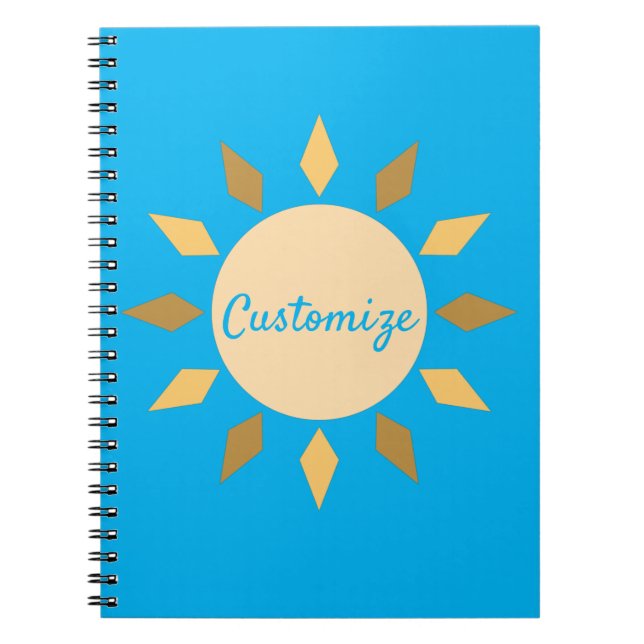 Geometric Sun  Circle Thunder_Cove Notebook (Front)