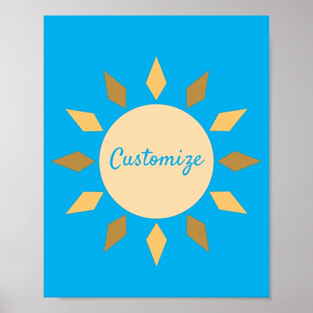 Geometric Sun Circle Thunder_Cove  Poster (Front)