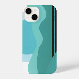 Geometric Sun Mountain Abstract with Tribal Border iPhone 14 Case