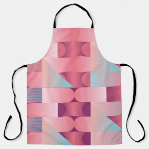 Geometric surface pattern with triangles, circles apron