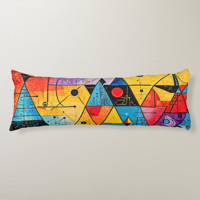Geometric Symbols Abstract #02 Body Pillow (Front)