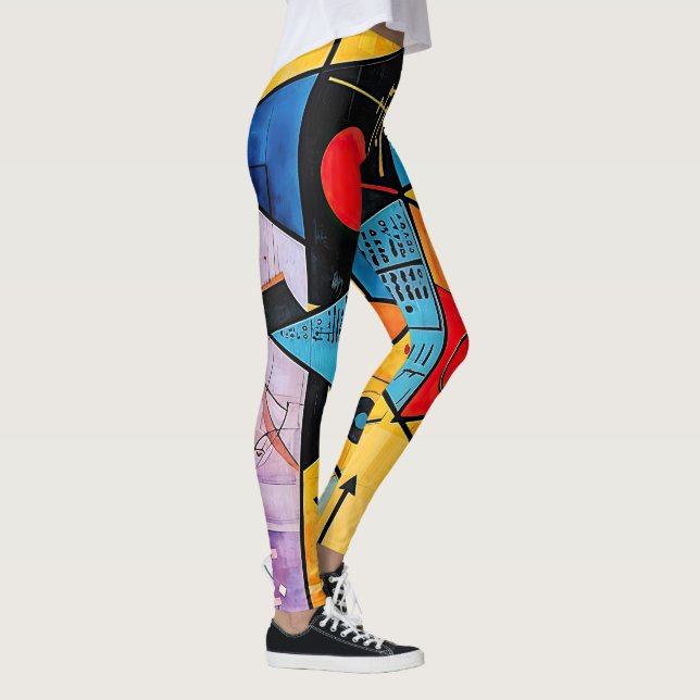 Geometric Symbols Abstract #02 Leggings (Right)