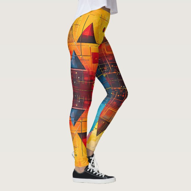 Geometric Symbols Abstract #05.  Leggings (Right)