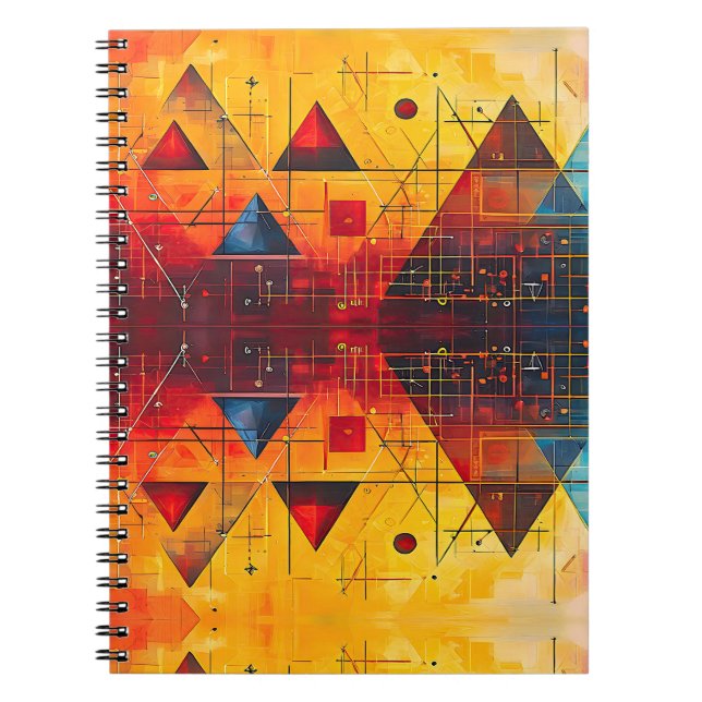 Geometric Symbols Abstract #05.  Notebook (Front)