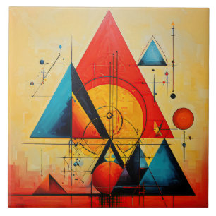 Geometric Symbols Abstract #08 Tile