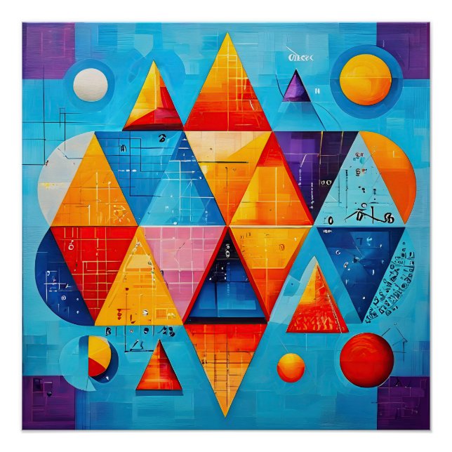 Geometric Symbols Abstract #09 Poster (Front)