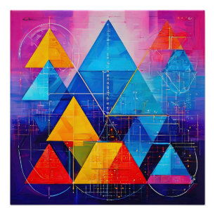 Geometric Symbols Abstract #10 Poster