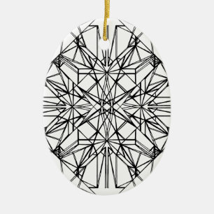 geometric symmetry ceramic ornament