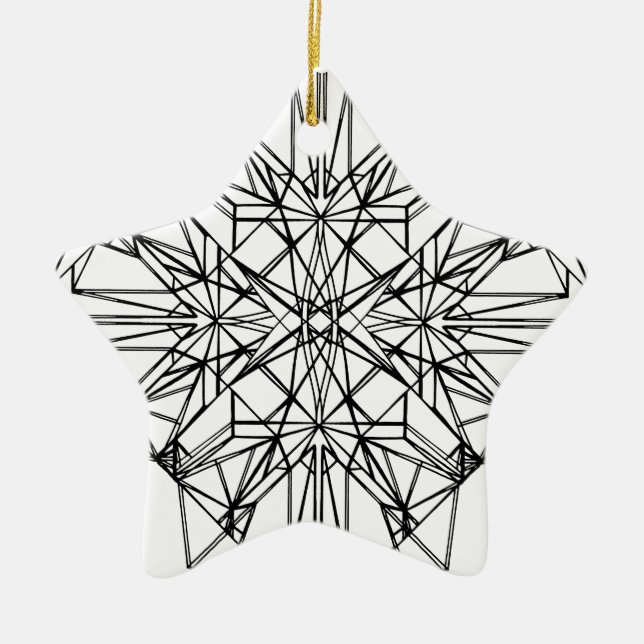 geometric symmetry ceramic ornament (Front)