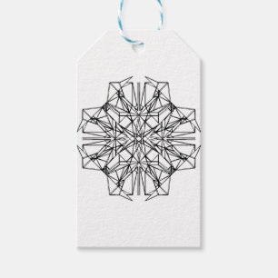 geometric symmetry gift tags