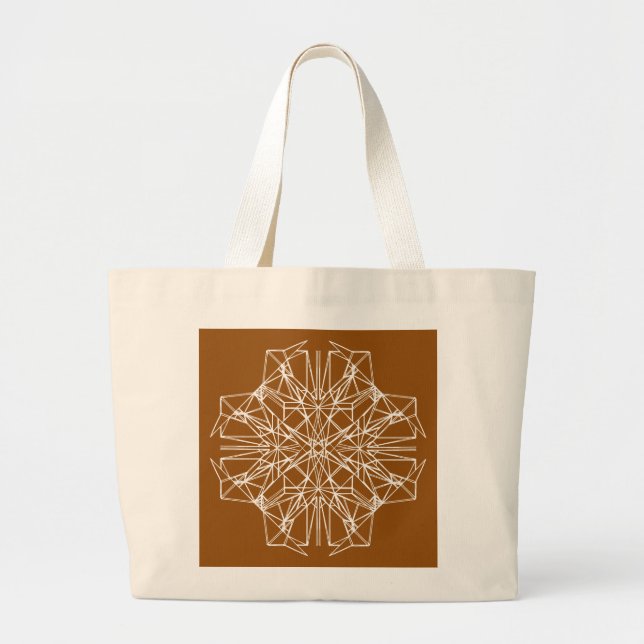 Geometric Symmetry Large Tote Bag (Front)