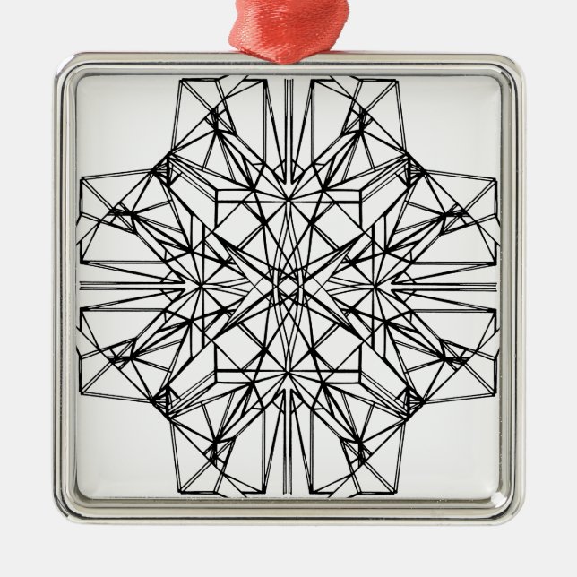 geometric symmetry metal ornament (Front)