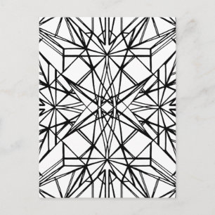 geometric symmetry postcard