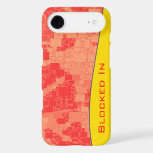 Geometric Tangerine Block Pattern Personalized
