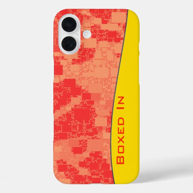 Geometric Tangerine Zeal Abstract Pattern Artwork Case-Mate iPhone Case (Back)