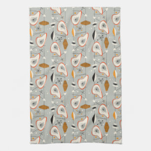 Geometric Teal & Blue Pattern Kitchen Towel