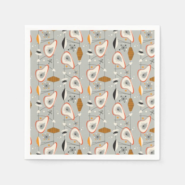 Geometric Teal & Blue Pattern Napkin (Front)