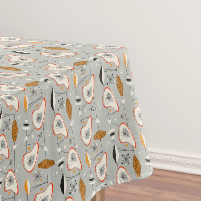 Geometric Teal & Blue Pattern Tablecloth (In Situ)