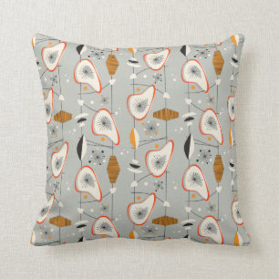 Geometric Teal & Blue Pattern Throw Pillow